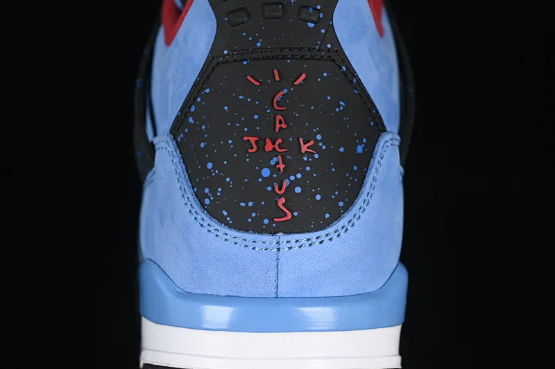 All categories Air Jordan Jordan series basketball shoes Air Jordan 4 Travis Scott Cactus Jack x Air Jordan 4 Retro AJ4 Joe 4 joint model suede blue 308497-406